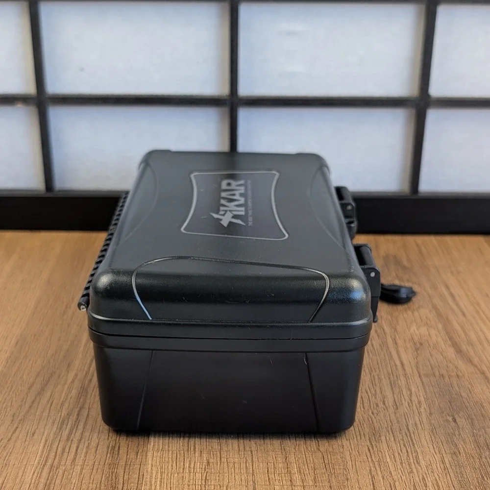 XIKAR Travel Humidor Black Waterproof Crushproof 5-Cigar Case